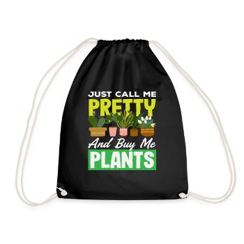 Acheter des plantes qui aiment les plantes appellent-moi jolies plantes - Sac de sport léger - noir - Devant