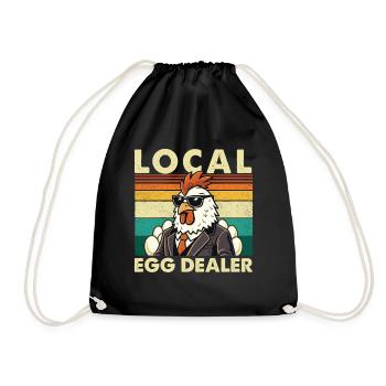 Marché local d’œufs, Éleveur de Pâques amusant - Sac de sport léger - noir - Devant