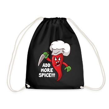 Plus d’assaisonnement Cuisinier chili - Sac de sport léger - noir - Devant