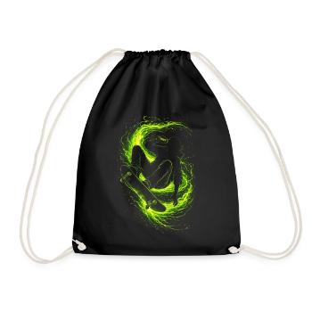 Energy Drink Skateboarder - Drawstring Bag - black - Front