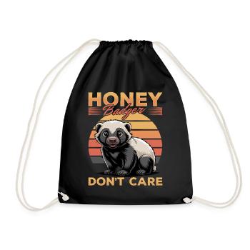 Funny Honey Badger - Turnbeutel - Schwarz - Vorne