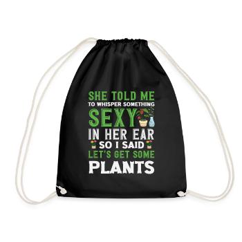 Prenons des plantes, drôle d’amoureux des plantes. - Sac de sport léger - noir - Devant