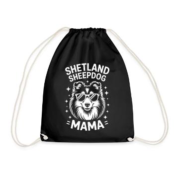 Expressions du chien de berger des Shetland, drôle de cadeau Sheltie - Sac de sport léger - noir - Devant