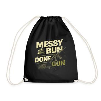 Soldat Soldat, Femme, Pain en désordre, arme à feu - Sac de sport léger - noir - Devant