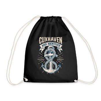 North Sea Holiday CUXHAVEN AHOY ADVENTURE Funny - Drawstring Bag - black - Front