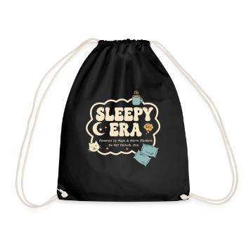 Sleepy Era Naps and Warm Blankets Relaxation - Drawstring Bag - black - Front
