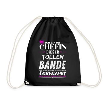 Chefin dieser Tollen Bande Chefin Geschenke - Drawstring Bag - black - Front
