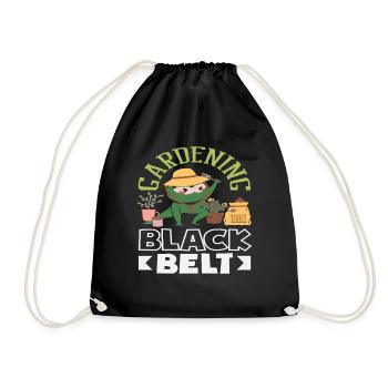Gardening Black Belt Funnier - Drawstring Bag - black - Front