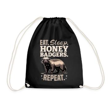 Funny Honey Badger - Turnbeutel - Schwarz - Vorne