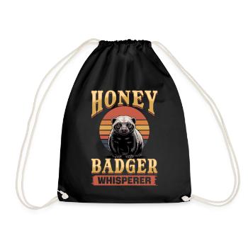Funny Honey Badger - Turnbeutel - Schwarz - Vorne