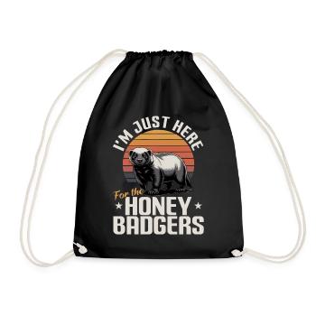 Funny Honey Badger - Turnbeutel - Schwarz - Vorne