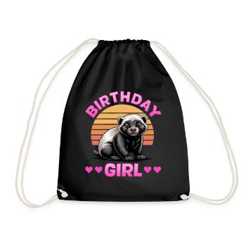 Funny Honey Badger - Turnbeutel - Schwarz - Vorne