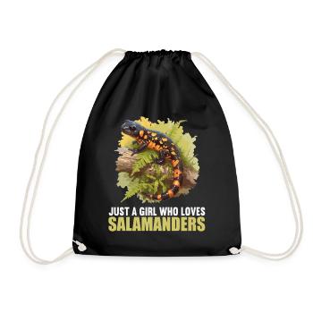 Fire Salamander Salamander - Drawstring Bag - black - Front