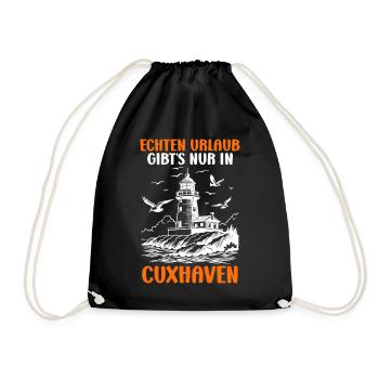 North Sea REAL HOLIDAYS ARE ONLY AVAILABLE IN CUXHAVEN - Drawstring Bag - black - Front