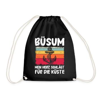 BÜSUMER MON CŒUR BAT POUR LA CÔTE - Sac de sport léger - noir - Devant