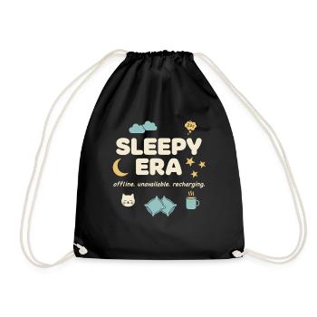 Sleepy Era Offline Recharging Relaxation - Drawstring Bag - black - Front