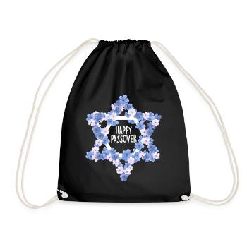 Happy Passover Pesach Celebration Jewish Heritage - Drawstring Bag - black - Front
