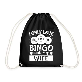 Joueur de bingo Je n’aime que ma femme & Bingo - Sac de sport léger - noir - Devant