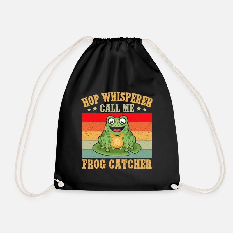 Frog Catcher Hop Whisperer Call Me Frog - Turnbeutel - Schwarz
