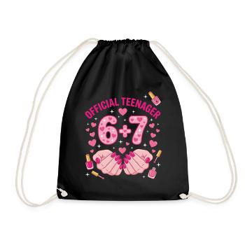 Offizieller Teenager Hearts & Nails 67 13. Geburtstag - Turnbeutel - Schwarz - Vorne