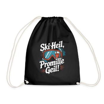 Ski Heil Promille Geil Lustiger Après Ski Spruch - Sac de sport léger - noir - Devant