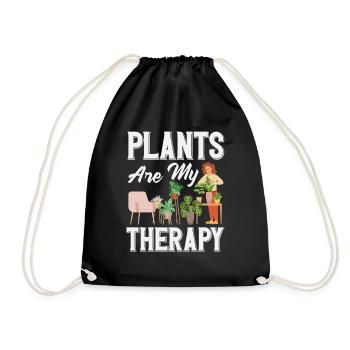 Amoureux des plantes, les plantes sont ma thérapie - Sac de sport léger - noir - Devant