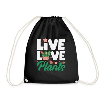 Les amoureux des plantes aiment les plantes succulentes - Sac de sport léger - noir - Devant