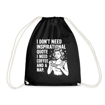 Déclaration d’amour du vrai café pour la sieste - Sac de sport léger - noir - Devant