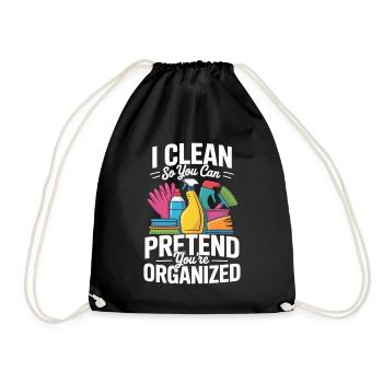 Cleaning team Cleaner Gift Workplace - Drawstring Bag - black - Front