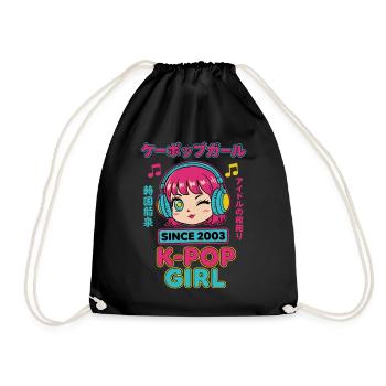 Seit 2003 K-Pop Girl Koreanische Musik Süßer Anime - Turnbeutel - Schwarz - Vorne