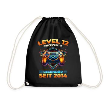 55e anniversaire, 55e anniversaire, niveau 55, sorti - Sac de sport léger - noir - Devant