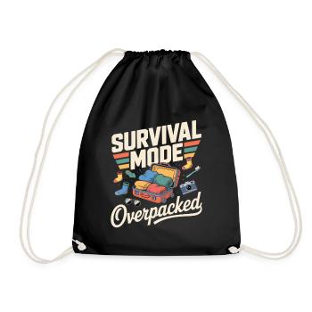 T-shirt Fun Surchargé en mode Survie - Sac de sport léger - noir - Devant