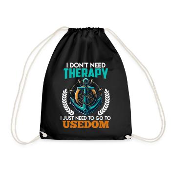 Baltic Sea NEED NO THERAPY ONLY HAS TO BE AFTER - Drawstring Bag - black - Front