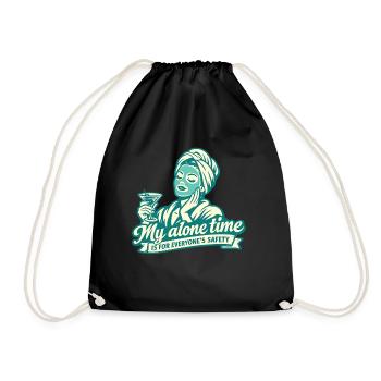 Quality time Self Care Women Relaxed & Fun - Drawstring Bag - black - Front