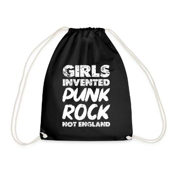 Girls Invented Punk Rock - Drawstring Bag - black - Front