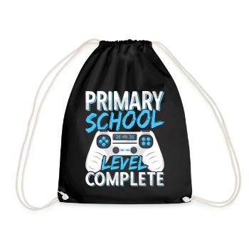 Last Day Of Primary School Graduation 2026 Gamer - Drawstring Bag - black - Front