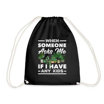 Plant Lover Plants Are My Kids Succulent Flower - Turnbeutel - Schwarz - Vorne