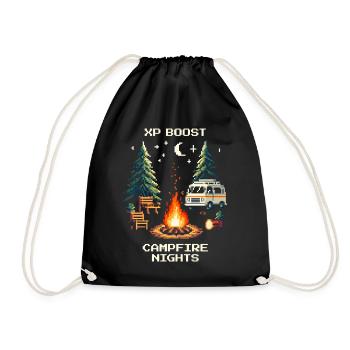 XP Boost Campfire Nights | Van Life - Drawstring Bag - black - Front