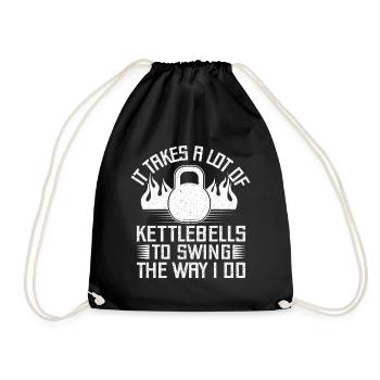 Les amateurs de sport nécessitent beaucoup de kettlebells pour être swingés - Sac de sport léger - noir - Devant