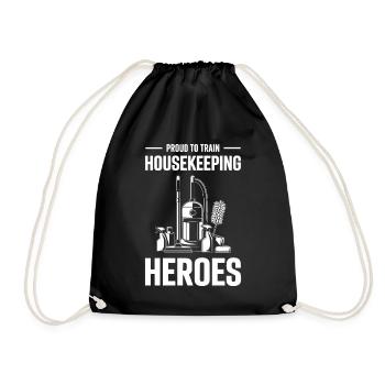 Funny Cleaning Team Motive Cleaning Company - Drawstring Bag - black - Front