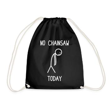 Pas de tronçonneuse aujourd’hui Bois tronçonneuse - Sac de sport léger - noir - Devant