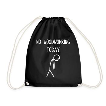 Plus de travail du bois aujourd’hui Bois tronçonneuse - Sac de sport léger - noir - Devant