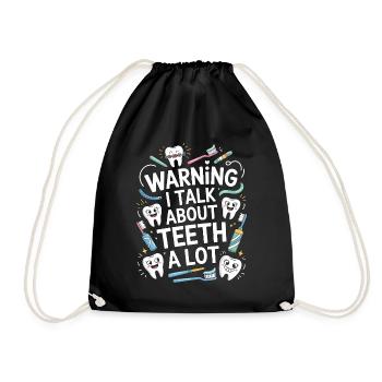Avertissement pour l’hygiéniste orthodontique : je parle de santé bucco-dentaire - Sac de sport léger - noir - Devant