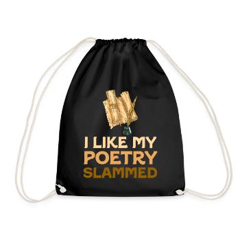Poetry Slammed - Drawstring Bag - black - Front