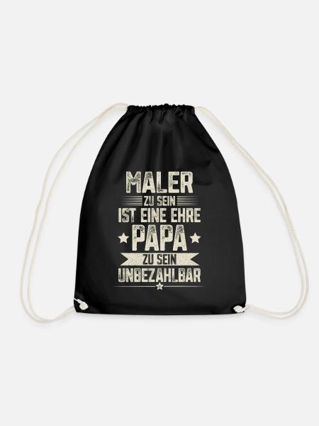 Maler Papa - Turnbeutel - Schwarz