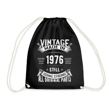 Vintage 1976 Still Going Strong Abzeichen - Turnbeutel - Schwarz - Vorne