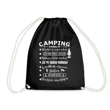 Real Camping Rules : Aventure en plein air - Sac de sport léger - noir - Devant