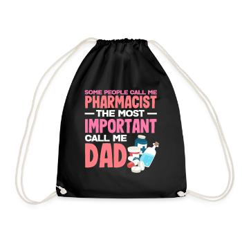Pharmacist Father Pharmacy Technician Father Technician - Drawstring Bag - black - Front