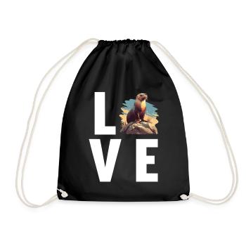 Sea Lions Sea Lion - Drawstring Bag - black - Front
