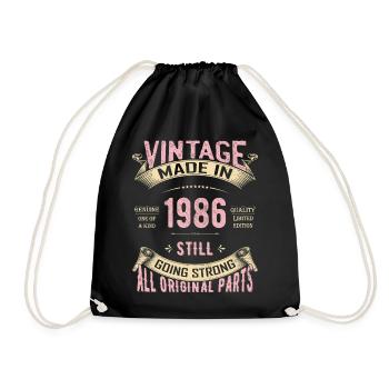 Vintage 1986 Still Strong - Drawstring Bag - black - Front